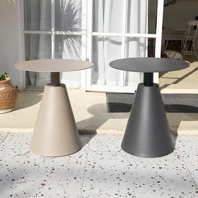 China Modern Furniture Supporting Coffee Table Modern Minimalist Round Table Outdoor Small Aluminum Decoration Side Table for sale