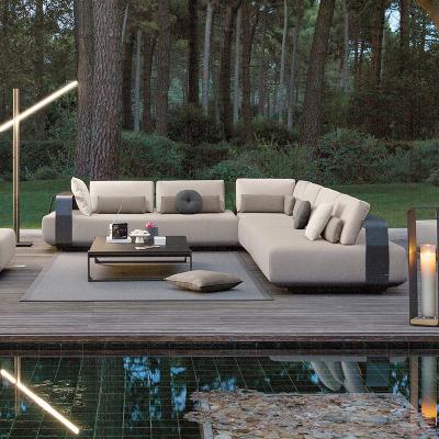 China Favorable Patio Sofa Furniture Garden Living Room Modern Metal Sectional Outdoor Set for sale