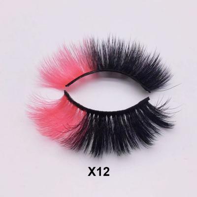 China Dolovebeauty Cruelty Free 5D Two Toned False Eyelash Christmas Star Eyelash Colored Colored Side Lashes False Eyelashes for sale