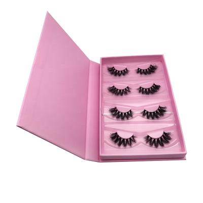 China Dolovebeauty Natural Factory Wholesale 4 Pairs Lashes Mink Eyelash Lashes Book for sale