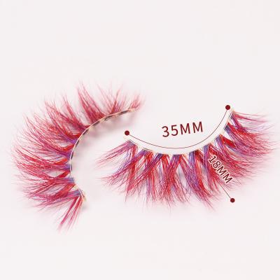 China Dolovebeauty Colored Cruelty Free Colored 18mm Mink Eyelash 3D Mink Lashes for sale