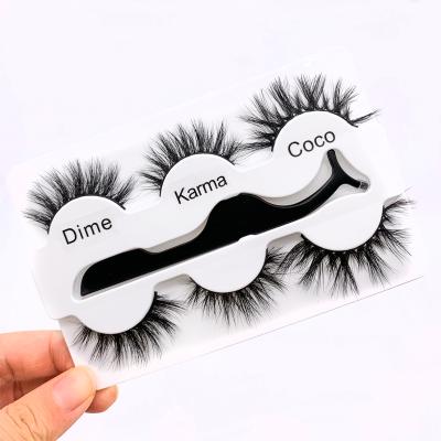 China Cruelty Free 2021 Beautiful New Style 22mm Mink Curly Eyelash Wholesale False Eyelash With Private Label Logo Service for sale