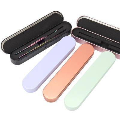 China Dolovebeauty Cruelty Free Tin Box Wick Extensions Tweezers Storage Box With Custom Logo for sale