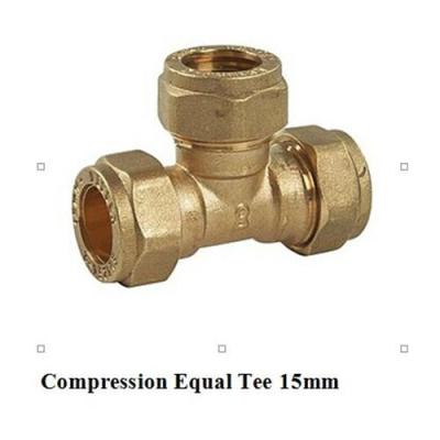 China compression fitting tee 15mm for copper pipe for sale