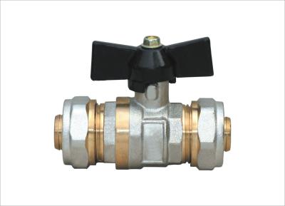 China butterfly handle brass ball valve for PEX-AL-PEX pipe for sale