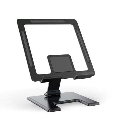 China Compatiable with iPad Tablet Aluminum Stand Portable Foldable All Metal Tablet Stand for sale