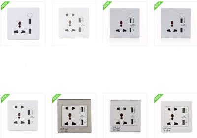 China Dual USB Wall Power Socket/ white 5v 2.1 A for sale