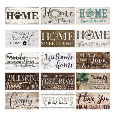 China Europe Home Art Plaque Art Craft Wood Decorative Sign Vintage Wooden Wall Sign for Wall Home Decor for sale