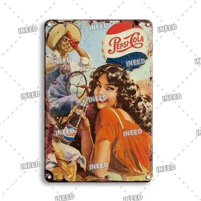 China Hot Sale Europe Retro 30*20cm Antique Vintage Beer Tin Signs For Home Decoration. for sale