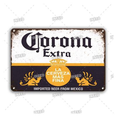 China Europe Factory Direct Sale 40*30cm Vintage Beer Pictures Plates Retro Styles Antique Tin Signs Plaques Metal Signs for sale