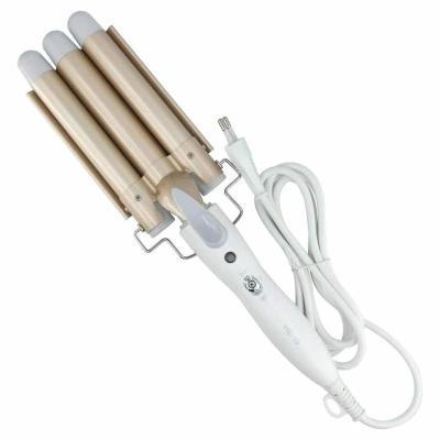 China 2022 New Safety 3 Barrel Wand 26mm Electric Heating Hair Hesitant Hair Curler Set for sale