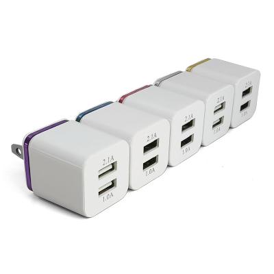 China New Arrival 5v1a Mini Cube USB Wall Charger Adapter Us/eu Eu Plug Colorful 5w Usb Charger Portable Wall Charger For iPhone Charging for sale