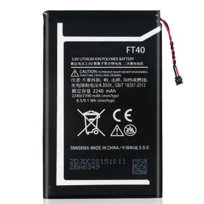 China Original FT40 Mobile Phone Replacement Battery 2240mah New For Motorola Moto E 2nd GEN 2E XT1526 XT1527 XT1528 XT1031 for sale