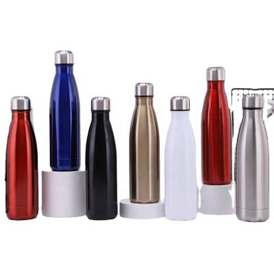 China Good quality sublimation sports bottle stainless steel wall vacuum water bottle PORTABLE dual cola shape for sale