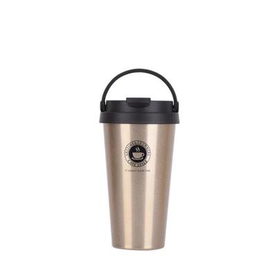 China New Arrival Black Stainless Steel Coffee Mug Viable Straight Type 500ml Coffee Mug For Sale for sale