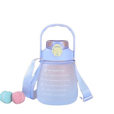 China Viable 1100 ml Gradient Children's Student Sports Cup Kettle Solid Anti-Drop Plastic Wholesale for sale