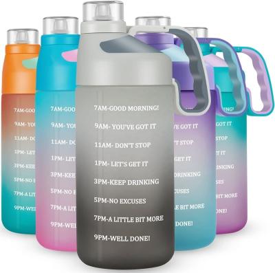 China Amazon Large Capacity 1800ml Plastic Portability Reusable Custom Logo Water Bottle Viable Hot Selling Plastic Bottles for sale