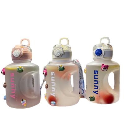 China Hot Selling Custom Logo Sports Bottles 1L Large Capacity Gym Sport Portable Colorful Plastic Water Bottle Viable for sale