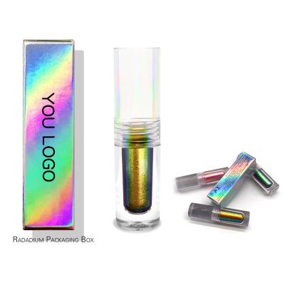 China Multichrome Waterproof Individual Eyeshadow Private Label Logo Holographic Pigments Chameleon Liquid Custom Eyeshadow for sale