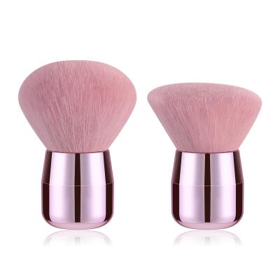 China Angular Blush Mushroom Multifunctional Professional Loose Portable Short Head Powder Kabuki Single Makeup Brush for sale