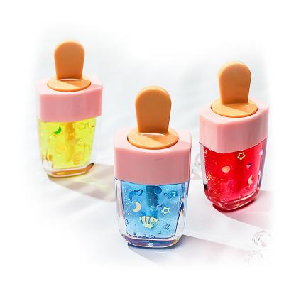 China Waterproof Colorful Logo Glitter Lipgloss Custom Cute Ocean World Kids Lip Gloss With Private Label Box for sale