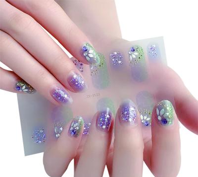 China Easy to use custom printing logo stickers acrylic nails sprinkles new years stickers nails kids to nail stickers for sale