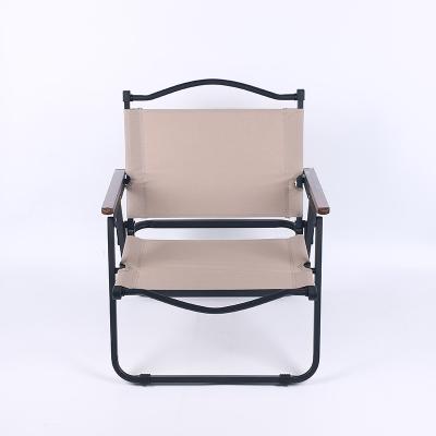 China Modern Mountain Hiking Picnic Oxford Cloth Armchair Kermit Chair Outdoors Barbecue Folding Deck Iron Camping Chair for sale