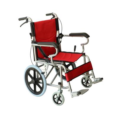 China Convenient Folding Aluminum Portable Manual Steel Frame Rolling Wheelchair For Children With Belt for sale