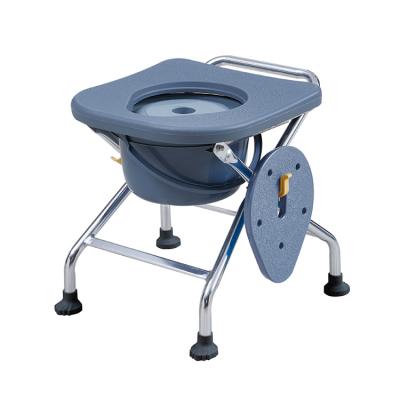 China Eco-friendly ABS Paitent Commode Chair Toilet Plastic Medical Folding Chair Convenient For Handicapped for sale