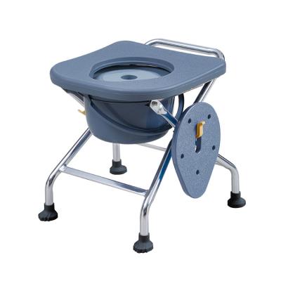 China Durable Steel Frame Height Adjustable Toilet Chair Commode Folding Chair for sale