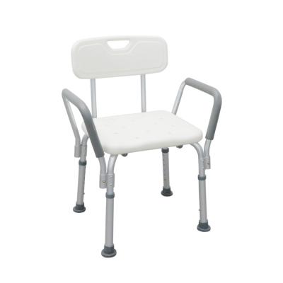 China New Arrival Bathroom Safety Equipment Detachable Elder Adjustable Shower Chair With Arms for sale