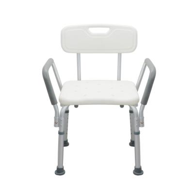 China Detachable Height Adjustable Safety Bath Folding Aluminum Shower Chair For Bathing Seniors for sale