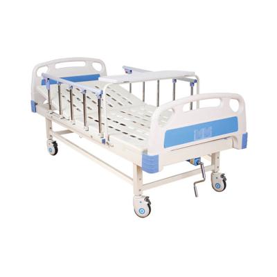 China Durable Folding 1 Single Adult Adjustable Crank Manual Hospital Bed Medical Hospital Bed for sale