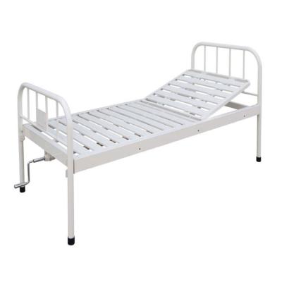 China Commercial Furniture 1 Manual Crank Bed One Medical Function Bed Hot Selling Simple Nursing Patient Home Hospital Bed for sale