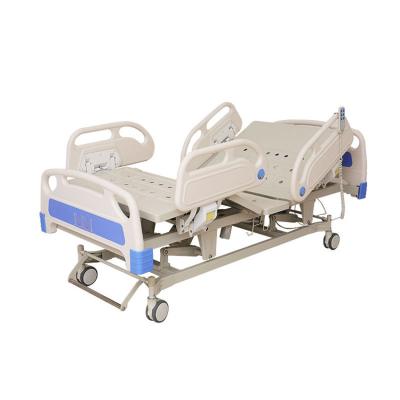 China Metal Hospital Adjustable Electric Bed Prices ICU Medical Electric 3 Functions Hospital Bed With Mattress for sale