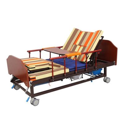 China Medical Triple Crank Metal Furniture Hospital Patient Care Bed 3 Function Hospital Bed Manual Nursing Bed for sale