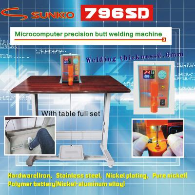 China NEW home use microcomputer 796SD precision butt welding machine with this foot pedal without table with full table set for sale