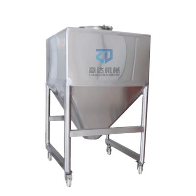 China Square Conical Stainless Steel Hotels Containers Tank Rectangular Movable Storage Tank 1000L for sale