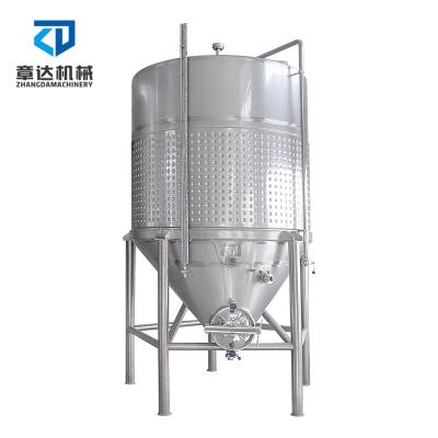 China Factory Sanitary Conical Bottom Fermenter 500L 1000L Stainless Steel Jacketed Wine Fermenter for sale