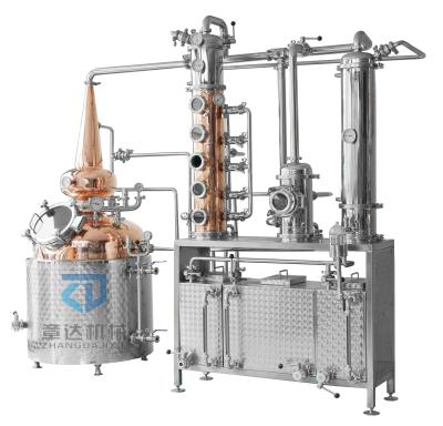 China food & Beverage Factory Steam Heating Machine Juniper Distillation Illegal Alcohol Whiskey Distillery Distillation Equipment Red Copper for sale