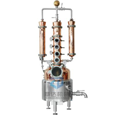 China food & Beverage Plant Vodka Distiller Red Copper Spirit/Ethanol Distillation Machine Still Column Still With Carbon Filter 100L 200L500L for sale