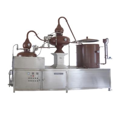 China Automatic Factory Wine Distillery Equipment Cognac Charente Pot Brandy 400L Copper Still Still Distiller for sale