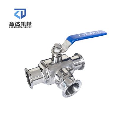 China Sanitary Type Stainless Steel Wrench Manual Machinery Repair Shops T Ball Valve Spare Parts for sale