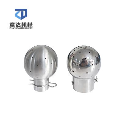 China Machinery Repairs Workshop Sanitary 304/316 Bolt Fixed Spray Ball Sanitary Cleaning Fluid Spare Parts for sale