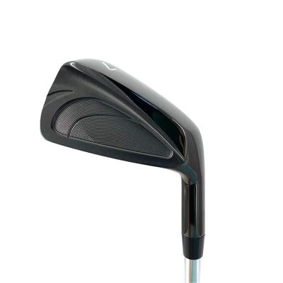 China Steel High Quality OEM Golf Club Irons  PVD Black CNC Milling Irons Caron Steel Forged Golf Irons  With Steel Shaft for sale