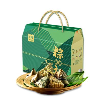 China Custom Luxury Cooked Dragon Boat Festival Holiday Snacks 1kg Zongzi Premium Sticky Rice Dumplings Luxury Gift Box For Sale for sale