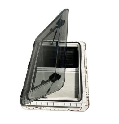 China Hot sale caravan 12v led light caravan roof hatch 400x400mm skylight skyview roof window for rv for sale