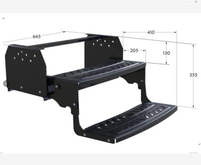 China Steel Manual Entry Stairs Motorhome Steps, Double Layer Steps, RV Accessories for sale