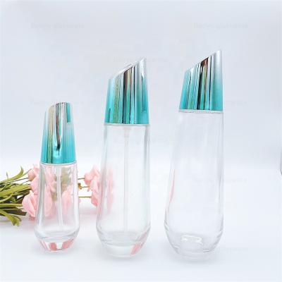 China Custom empty essential oil lotion glass cosmetic bottle for face cream serum for sale