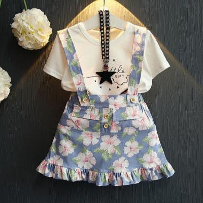 China Casual Kid Clothes 2021 Sellers Boutique Wholesale Custom Baby Clothes Toddler Girls Kids Clothing Set For 2 To 6 Years Old for sale